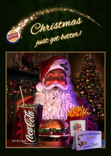 Julillustration till Burger King - Coca Cola
